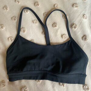 Black Lululemon Flow Y Bra Nulu  - size 4